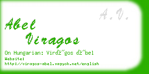 abel viragos business card